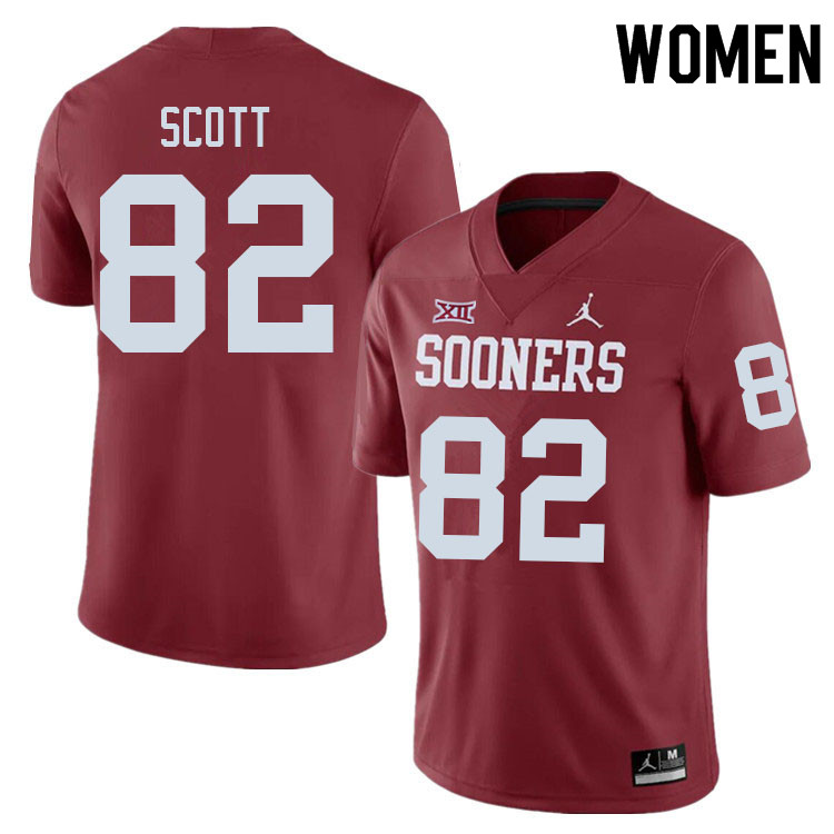 Women #82 Adrian Scott Oklahoma Sooners College Football Jerseys Sale-Crimson - Click Image to Close